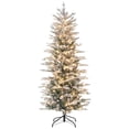 thumbnail image 1 of HOMCOM 6' Flocked Arctic Fir Artificial Christmas Tree w/ 250 Clear Lights, 1 of 10