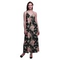 thumbnail image 1 of Bimba Robe Longue Maxi à Bretelles Spaghetti Ajustables à Imprimé Floral, Tenue de Plage d'Été - Moyen, 1 of 6