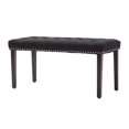 thumbnail image 1 of Cabara Tufted Fabric Bench (Black), 1 of 3