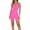 pink, variant on Women Hollow Out Sexy Romper Mesh Short Jumpsuits Halter Neck Backless Shorts Bodycon Bodysuit Overall Y2K Playsuit