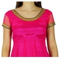 thumbnail image 3 of Bimba Flaired Net Anarkali Dress Solid Kurta Kurti Indian Tunic Custom Clothing, 3 of 5