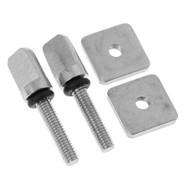2 Sets 316 Stainless Steel Surfboard Screw and Channel Plate LongBoard paddle Board