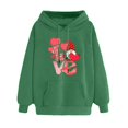 thumbnail image 1 of Sweat-shirt en Molleton à Manches Longues Imprimé Saint-Valentin pour Femme, 1 of 2