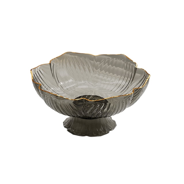 Dvruxg Multipurpose Kitchen Fruit Bowl with Drainage, Stylish PVC Vegetable Strainer Bowl for Buffets, Round Centerpiece Serving Tray for Parties and Gatherings