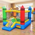 thumbnail image 4 of Costway Inflatable Bounce House Kids Jumping Castle w/ Slide Ocean Balls & 550W Blower, 4 of 10