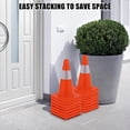 thumbnail image 4 of 20Pack Collapsible Traffic Safety Cones,18 Inch Traffic Cones with Reflective Collar,PVC Parking Cones Construction Cones Orange Cone for Parking Lot, Driveway Road, Traffic Control, 4 of 8