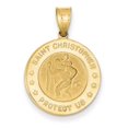 thumbnail image 1 of 14K Yellow Gold Saint Christopher Medal Pendant, 1 of 2