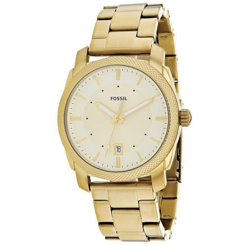 Fossil Men's Machine 3H Quartz Stainless Three-Hand Watch, Color: Gold, Gold (Model: FS5264)