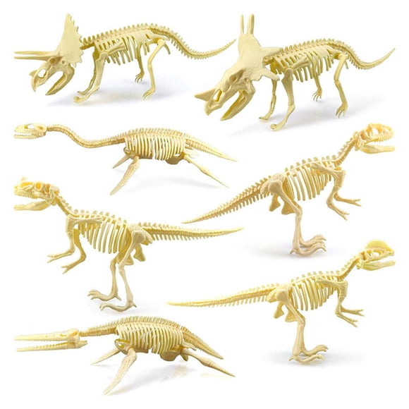 Bones Fossils Model, 7 Pcs Dinosaurs Toys For Science