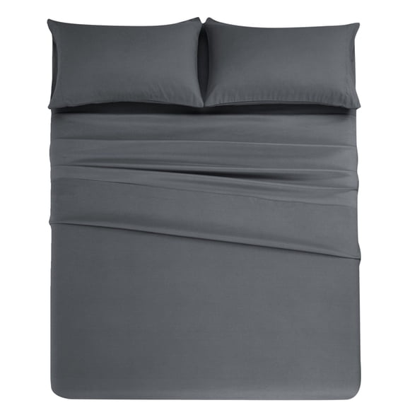 Ensemble de Literie 4 Pcs en Microfibre de Polyester Doux et Respirant, Ensemble de Couette pour Chambre, Taille Maison, Draps en Microfibre, Draps, Hôtel, Draps 700 Fils, Drap de Lit Doux, Draps Très Grands, Percale
