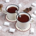 thumbnail image 2 of Holiday Time Cranberry Spice Collection Berry Red Bow Round Cork Coasters, Decorative Table Protector Pad, 4-Pack, 2 of 6