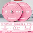 thumbnail image 2 of Synergee Bumper Plates – Durable Olympic Weight Plates, Low-Bounce Rubber for Strength Training, Powerlifting, and Functional Workouts., 2 of 6