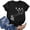 Black, variant on Graphic Tees For Women,Fashion Women Novelty Dandelion Printed T Shirts Loose Fit Crewneck Short Sleeve Blouses Summer Casual Ladies Tops
