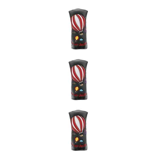 Maytalsory PU Leather Golf Club Head Covers Easy To And Exceptional Durability High black 3Set
