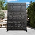 thumbnail image 1 of Modern Shade Écran d'Intimité en Métal 4 X 6 Pi, Panneau Décoratif Modulaire, Clôture Extérieure Autoportante Résistante aux Intempéries et Séparateur de Jardin (Code Métro), 1 of 7