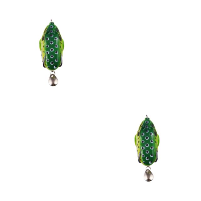 QualitChoice 1/2/3/5 Fish Lure Artificial Bait 8cm Workmanship Compact Size No Burrs Exquisite Rotating Lures Fishing Tackle Dark Green 2PCS