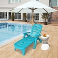 thumbnail image 3 of Costway Chaise Longue Pliante Inclinable à 5 Positions Turquoise, 3 of 10