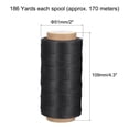thumbnail image 2 of Unique Bargains 186 Yards 210D/1mm Leather Sewing Thread Polyester Waxed Cord, Black, 2 of 5