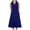 Navy, variant on NIEWTR Womens Summer Casual Maxi Dress V Neck Ruffle Sleeve Long Dresses With Pocket Beach Vacation Sundress(Hot Pink,S)