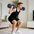 thumbnail image 2 of Soozier 6-in-1 Adjustable Dumbbell Set, 66lbs Free Weights Set, Blue, 2 of 10