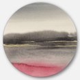 thumbnail image 1 of Designart 'Pink Shabby Storm II' Shabby Chic Metal Circle Wall Art, 1 of 1