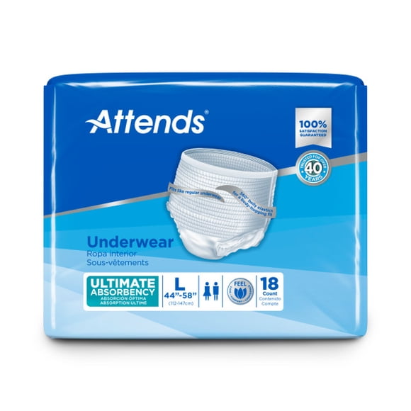 Attends Advanced Underwear - Large - Case of 72pc