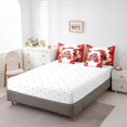 thumbnail image 4 of Ensemble de Couette Très Grand Récolte d'Automne, 7 Pcs en Microfibre Douce avec Feuilles d'Érable Rouges, Couettes Style Ferme pour Voiture avec Drap-Housse, Drap Plat, Couvre-Oreillers et Taies d'Oreiller - Ensembles de Literie Citrouille de l'Action de Grâce, 4 of 5