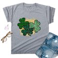 thumbnail image 4 of TopLLC St. Patrick's Day Patricks Day Chemises pour Femmes Hauts de Sarrau St Patricks Day Mode pour Dames St. Imprimé Léopard Manches Courtes Col Rond Chemise Femme Décontractée Ample, 4 of 4