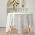 thumbnail image 1 of Lace Tablecloth Square,Rustic Lace Embroidered Tablecloth,Heavy Small Square Tassel Cotton Linen Table Cloth ,Wrinkle Free Washable Table Cover for End Bedside Coffee Teapoy Table Tea Trolley, 1 of 9