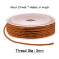 thumbnail image 2 of Unique Bargains Twisted Nylon Twine Thread Beading Cord 3mm 7M/23 Feet Extra Strong Braided Nylon String, Burnt Umber, 2 of 6