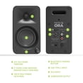 thumbnail image 4 of Kanto ORAMB Bluetooth 5.0 Desktop Powered Speakers 100 Watt Pair (Black), 4 of 6