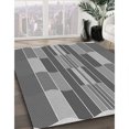 thumbnail image 3 of Ahgly Company Tapis d'Intérieur Rectangulaire Transitionnel Gris Gray Lavable à la Machine, 2 Pieds x 4 Pieds, 3 of 7