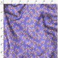 thumbnail image 3 of Soimoi White polyester Crepe Fabric Marigold Floral Print Fabric by the Yard 52 Inch Wide, 3 of 6