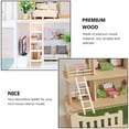 thumbnail image 3 of FENGGUIQU 2Pcs Decorative Wood Ladder Wooden Small Ladder Chic Design for Miniature Garden Collectors Display, 3 of 7