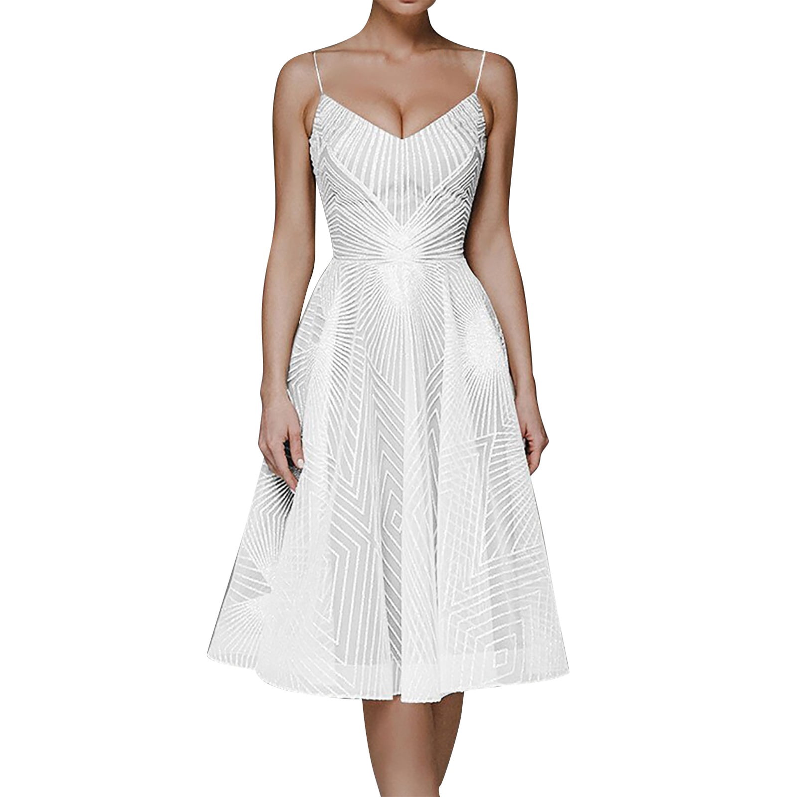 B91xZ Robe Boutonnée pour Femmes Mode Détente Robe Longue Débardeur Élégante Sans Manches à Col en V Moulante Robes Maxi, Blanc TTG