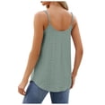 thumbnail image 5 of AherBiu Boho Tank Tops for Women Eyelet Hole Spaghetti Strap Low Cut Sleeveless Ruched Loose Shirts Blouse, 5 of 5