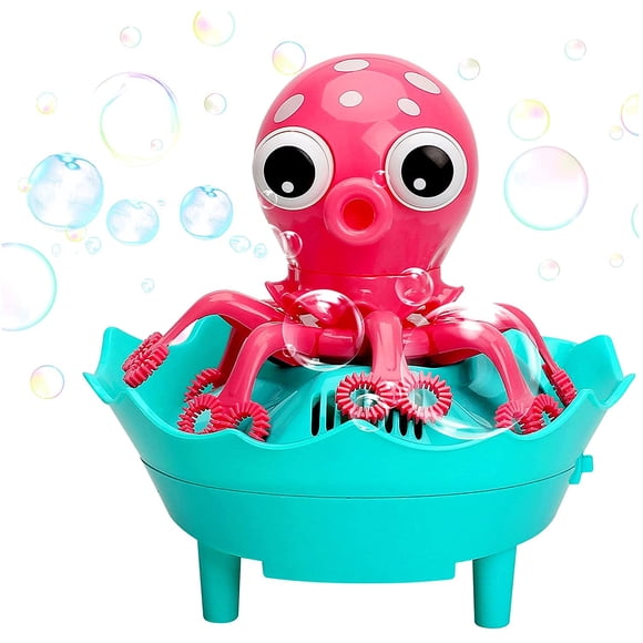 Bubble Machine Clearance Bubble Blower for Kids, Octopus Auto Bubbles Maker Machine with Bubble Solution Indoor Outdoor Toys for Toddlers Birthday Party Great Gift Age 3+