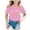 Rose, variante sur Landzoo One Chemises pour Adolescents Garçons Filles Col Rond Manches Courtes Hauts à Lettres Mignons Confortables Beaux Hauts pour Filles