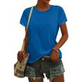 thumbnail image 4 of Hiiyo T-Shirt pour Femme à Manches Courtes, Col Rond, T-Shirt d'Été Décontracté, Tailles P-5TG, 4 of 6