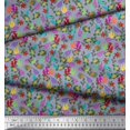 thumbnail image 3 of Soimoi Poly Georgette Fabric Coral,Starfish & Turtle Ocean Fabric Prints by Yard 52 Inch Wide, 3 of 3