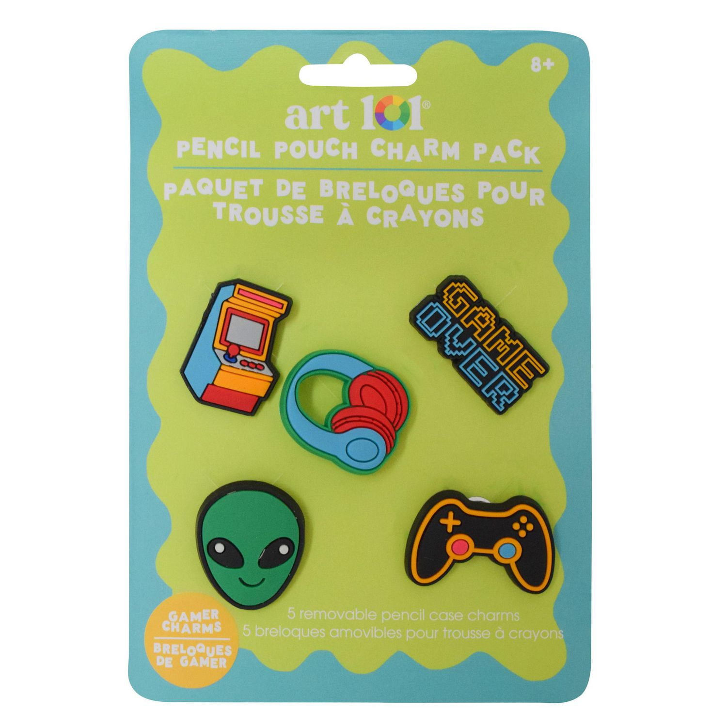 Ensemble de breloques pour trousse à crayons Art 101 pour enfants, Édition Gamer