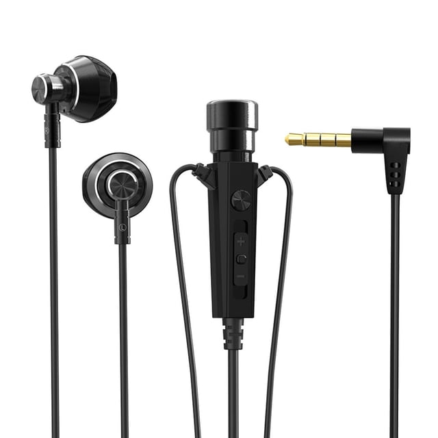3.5mm Earphone Condenser Microphone Volume Adjustable In-ear Headphone Live Streaming Headset Omnidirectional Earbuds 1.2m Green