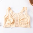 thumbnail image 2 of Virmaxy Womens Wireless Bra Solid Color Soft and Comfortable Gathered Large Bra Solid Color Soft and Comfortable Without Steel Rings Gathering To A Large Bra Khaki-4 XL, 2 of 9