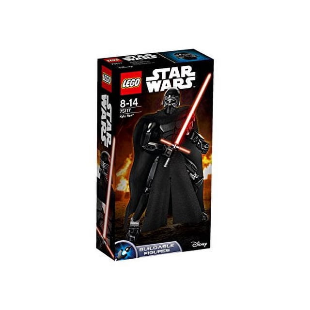LEGO Star Wars - Figurine à Construire de Kylo Ren avec un design Articulé, une cape en Tissu et une robe, le Sabre Laser Rouge signature de Kylo Ren, et une Fonction de Combat à Bras Oscillant Activée par la Roue. Cette Figurine de Collection LEGO Mesure Plus de 10 Pouces (26 cm) de Hauteur et Est Conçue pour un Jeu d'Action intense, Inspirée de Star Wars : The Force Awakens.