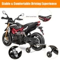 thumbnail image 3 of Gymax Moto pour Enfants 12 V sous Licence avec Phare et Roue d'Entraînement, Noire, 3 of 8