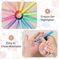thumbnail image 3 of Orange Gel Highlighters, 6 Pack Gel High Lighters No Bleeds Highliters Pens Wax Crayon Neon Clear View Bright Marker Pen Twist Up Gel Stick Cute for Books Office Adults, 3 of 6