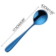 thumbnail image 2 of Amzcrzy Utensils 304 Stainless Steel Flat Handle Round Spoon Thickened Dinner Spoon and Soup Spoon forHome Use Rounded Flat Spoon Serving Spoons Spoon Soup Spoons, 2 of 5