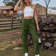 thumbnail image 5 of Timegard Womens Cargo Pants Pantalon Taille Haute à Bas Resserré Léger de Randonnée Uni avec Poches, 5 of 5