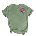 thumbnail image 4 of Pisexur Hauts de Printemps pour Femmes 2025, Hauts pour Femmes, Hauts de Sortie pour Femmes, Hauts pour Dames Mode Imprimé Manches Courtes Blouse de Sortie T-Shirt Drôle à Col Rond Vert, TG, 4 of 5