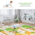 thumbnail image 2 of Baby Playmat, 79" x 71" Double Side Reversible Foldable Play Mat Waterproof Foam Floor Crawling Mat, 2 of 7